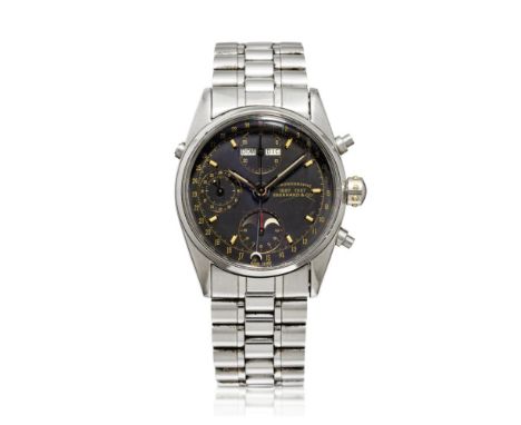  EBERHARD NAVI-MASTER&nbsp; REF. 31011/A CHRONOGRAPH WITH CALENDAR, BOX AND GUARANTEE, 90S Case: signed, in stainless steel, 