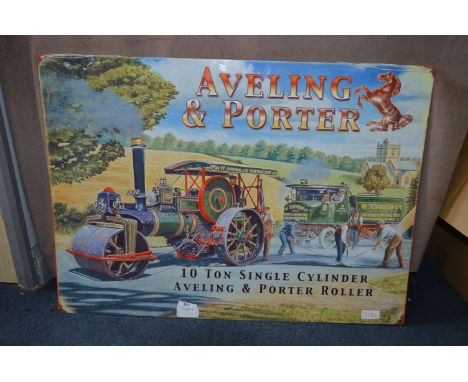 *70x50cm Metal Sign - Aveling & Porter 10 Ton Roller 