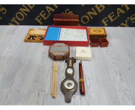 BOX LOT INC PHOTO ALBUM CHESS SET SORRENTO WARE BOX ETC