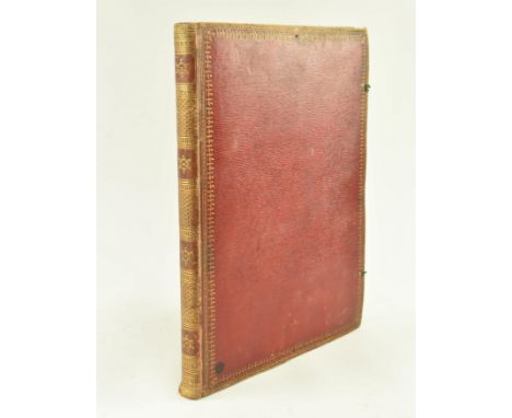 An early 19th century artist's sketchbook. The sketch book bound in full scarlet straight grain morocco with gilt borders and