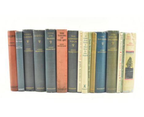 Masefield, John. A collection of sixteen first edition titles by Masefield, including poetry collections, fiction and non-fic