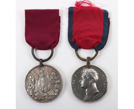 Waterloo and Army Long Service Medal Pair Royal Artillery, Waterloo medal, renamed in engraved upright capitals “WM PICKLES R