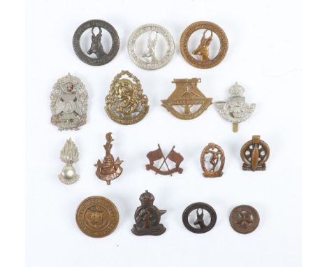 Grouping of South African Military Cap Badges, including Middellandse regiment, Durban Light Infantry cap badge, Louw Wepener