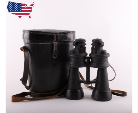 WW2 German Kriegsmarine 7x50 Binoculars, superb pair of officers binoculars which still retain the original rubber lens cover