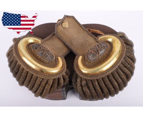 Pre 1855 Field Officer’s Epaulettes of the 15th Madras Native Infantry, fine pair of officers epaulettes housed in the origin