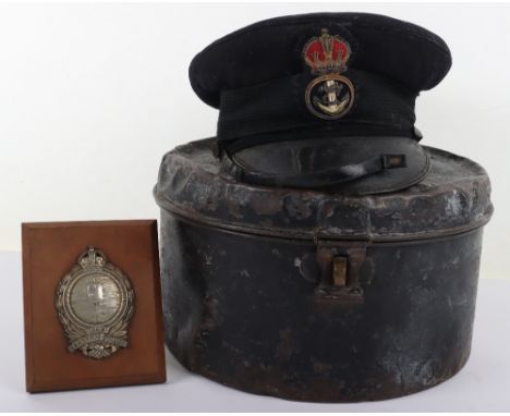 Royal Navy Petty Officers Cap Belonging to Thomas Alfred Burrows, Who Was Serving on Minesweeper Sloop HMS Jessamine When She