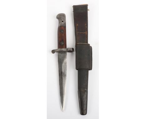 Scarce WW2 Royal Navy Beach Commandos / Special Boat Service (S.B.S) Fighting Knife from Converted 1903 Bayonet, fine example