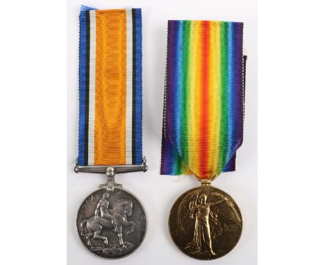 Great War Pair of Medals 8th London Regiment (Post Office Rifles),  Killed in Action July 1917, British War and Victory medal