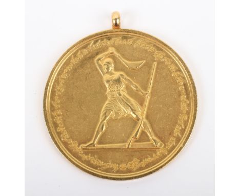 Rare Honourable East India Company Medal for the Coorg Rebellion 1837, 3rd Class Gold Medal (4 Tolas) with integral gold loop