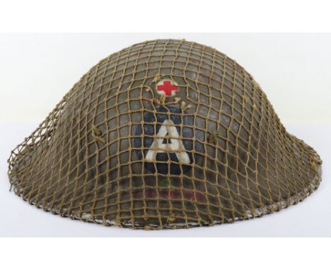 WW2 British Steel Helmet of Superintendent Fred Stansfield, Chief Officer Peak District Ambulance Service, superb untouched e