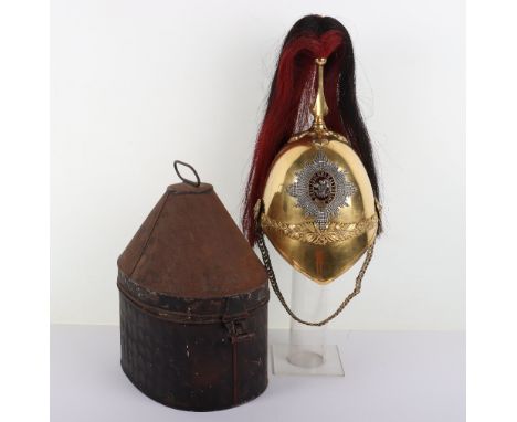 British 3rd&nbsp;(Prince of Wales Own) Dragoon Guards Officers Dress Helmet,&nbsp;fine example of a gilded metal 1871 pattern