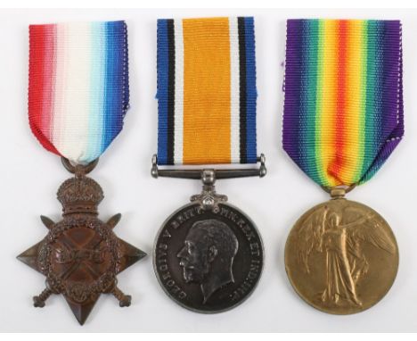 Great War Medal Trio Oxfordshire and Buckinghamshire Light Infantry, 1914-15 Star medal “38326 PTE. S. MCCONNELL OXF: &amp; B