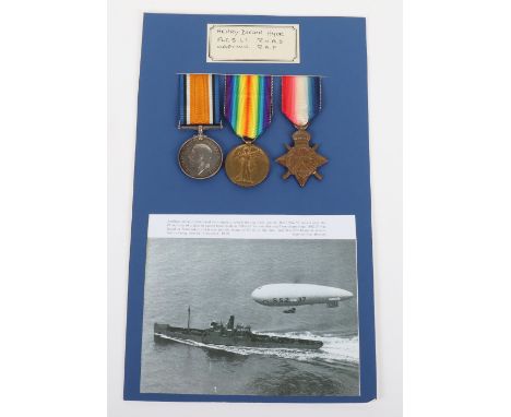 Great War Officers Medal Trio for Service in the Royal Naval Air Service (R.N.A.S) Later Transferring to the Royal Air Force 