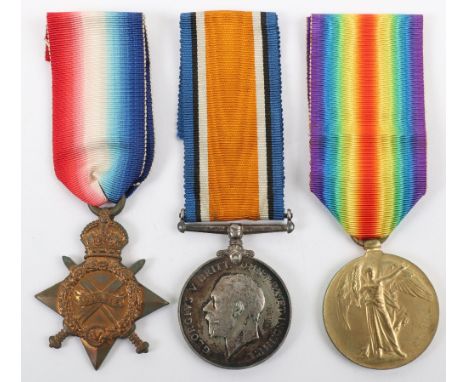 Great War Medal Trio Durham Light Infantry from Bolden Colliery Co. Durham, 1914-15 Star medal, British War and Victory medal