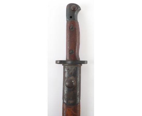 British 1907 Pattern Bayonet 1918 Dated by Wilkinson Pall Mall, good example with the blued steel pommel being impressed “I. 