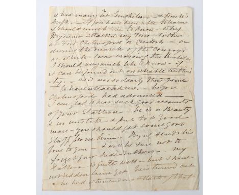 Signed Part of a Letter from Lieutenant General Henry Hope Crealock, Commander of the 1st Division During the Zulu War, the t