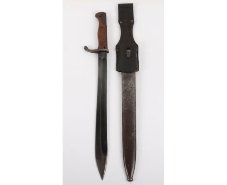 Imperial German Model 98/05 “Butcher” Bayonet, standard model 98/05 bayonet with steel pommel having acceptance stamp. Two pi