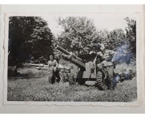 WW2 German Army Snapshot Photograph Album, interesting album which begins with good snap shot images taken during the invasio