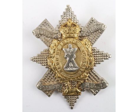 9th Battalion (The Glasgow Highlanders) Highland Light Infantry NCO’s Glengarry Badge, cast two piece example with two lug fi