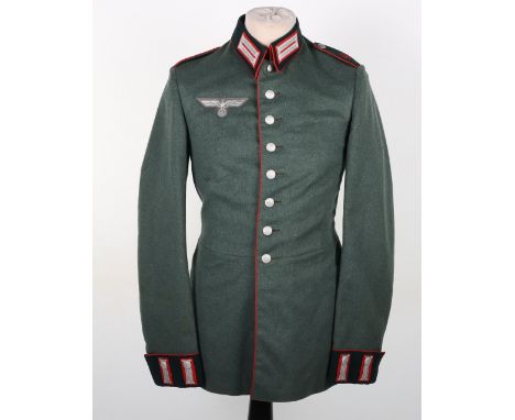 WW2 German Artillery Parade “Waffenrock” Tunic, near mint condition example of an enlisted ranks waffenrock / parade tunic in