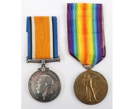 Pair of First World War Medals for Service with 2/9th Battalion Durham Light Infantry in Salonica, British War and Victory me