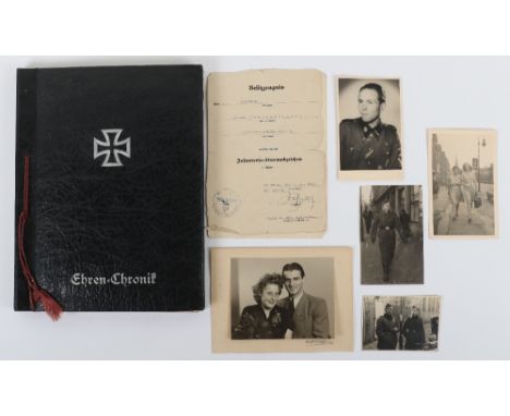 WW2 German Photograph Album and Award Citation Grouping of SS Polizei-Schutz Regiment Nr3, fine personal snapshot photograph 
