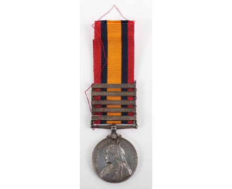 Queens South Africa Medal South African Light Horse, fine example with five clasps, Cape Colony, Tugela Heights, Orange Free 