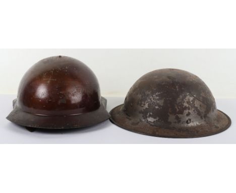 WW2 British 1st (Wickford) Battalion Essex Home Guard Private Purchase Steel Helmet, untouched example of a private purchase 