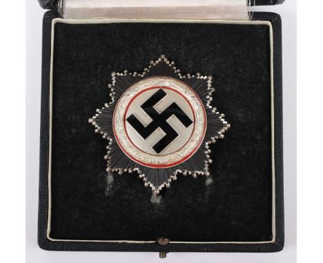 WW2 German Cross (Deutsche Kreuz) in Silver with the Original Case of Issue by C F Zimmermann Pforzheim, superb example of a 