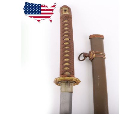 WW2 Japanese Army Officers Sword Katana, fine example of a WW2 period officers sword complete with the original cloth bound r