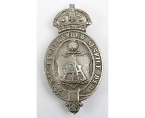 Scarce 3rd (Sunderland) Durham Rifle Volunteers 1860-1887 Pouch Badge, fine example of crowned oval strap with motto “NIL DES