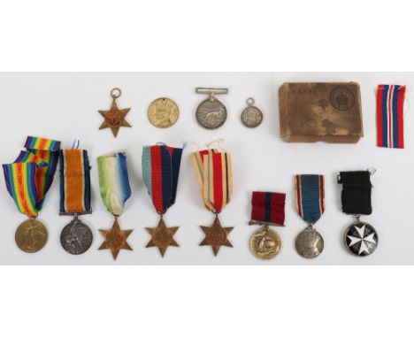 Mixed Grouping of British Medals, consisting of 1937 Coronation medal, unnamed as issued; Africa Service medal 1939-45, impre