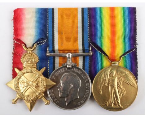 Great War Medal Trio to a Private in the Essex Regiment Who Was Accidently Wounded and Subsequently Died of Wounds Later the 