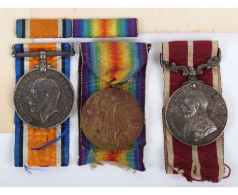 WW1 East Africa Theatre Meritorious Service Medal (M.S.M) Group of Three Royal Engineers Signal Service, consisting of Britis