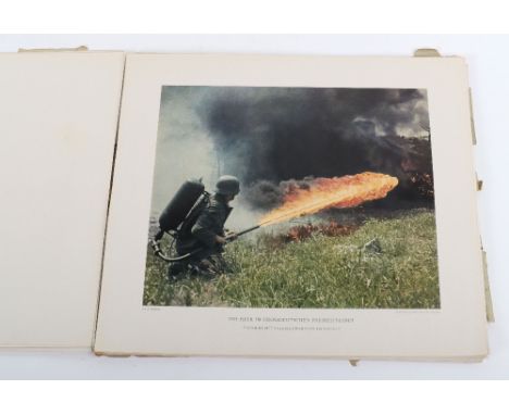 WW2 German Full Colour Photo Folder ‘Das Heer im Grossdeutschen Freiheitskamf’, Comprises 52 colour photos of the German Army