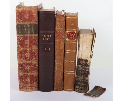 Books - Army Lists Including Early List of the General and Field Officers… 1758, with interesting contemporary additions in i