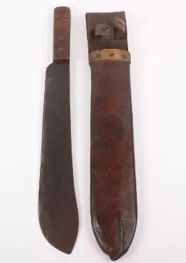 WW2 British Military Issue Machete, with two piece riveted grip. Blade stamped “ENDURE JOSH BEAL &amp; SONS CAST STEEL SHEFFI