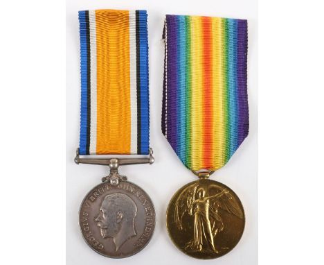 Great War Medal Pair 8th Battalion East Surrey Regiment, Killed in Action During the Attack on Albert in August 1918, British