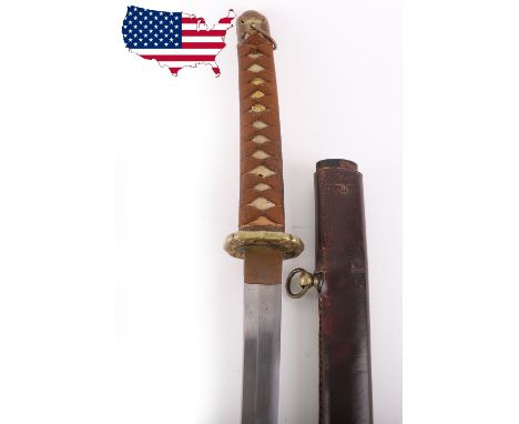 WW2 Japanese Army Officers Sword Katana, fine example of a WW2 period officers sword complete with the original cloth bound r