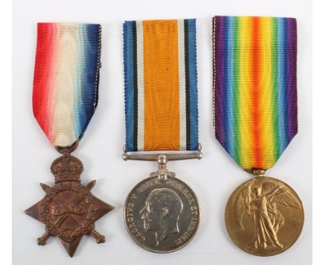 Great War 1918 Casualty Medal Group of 3 to the 18th Middlesex (Pioneer) Battalion, 1914-15 star, British War and Victory med