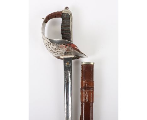 George VI British Infantry Officers Sword Attributed to Lieutenant James Dunlop 1st Battalion Gordon Highlanders, Taken Priso