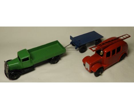 DINKY FIRE ENGINE WAGON & TRAILER (ALL RP) 