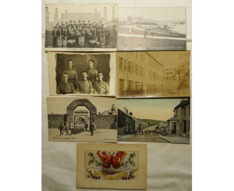 POSTCARDS FIRST WORLD WAR SILK, 2 PRINCETOWN, ST JAGOS BARRACKS GIBRALTER & 3 OTHERS  