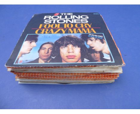 28 Rolling Stones&nbsp; 7” 45s spanning their whole career from their debut single, including foreign pressing and E.P.s (Con