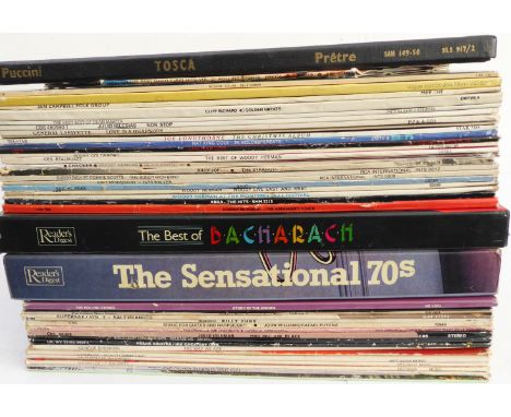 About 90 albums to include the Rolling Stones, Bee Gees, Carly Simon, Gerry and the Pacemakers, Stan Kenton and classical