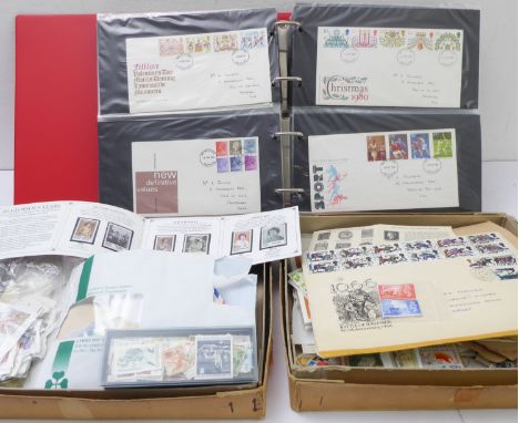 An album of approx. 200&nbsp; first day covers, a good and varied selection of mostly worldwide loose stamps and&nbsp;a TV Ti