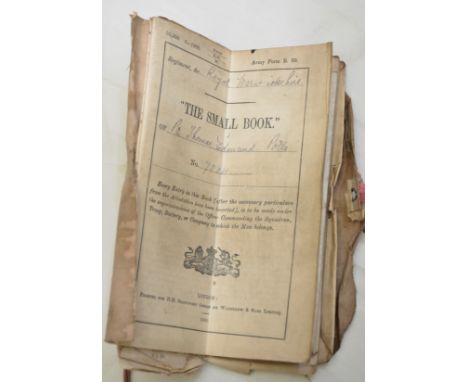 Paperwork relating to Private Thomas Edmond Potts No.7504 of the Royal Warwickshire regiment inc full service history, enlist