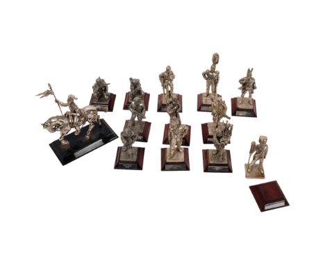 Royal Hampshire, Art Foundry, sculpted pewter figurines, various military and other associated characters, including the 22nd