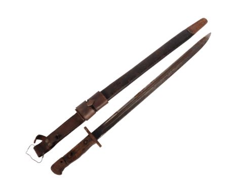 An early 20th century bayonet with scabbard, L55cm