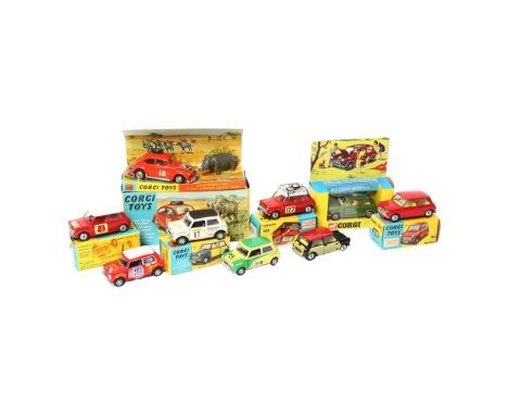 CORGI TOYS - a Volkswagen 1200 in East African Safari trim, model no. 256, a Corgi Toys 225 Austin 7, a Corgi Toys 339 B.N.C.